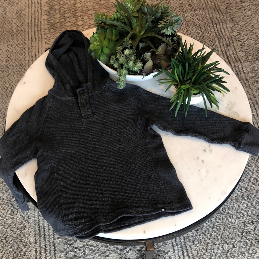 Boys Hanley Thermal Long Sleeve Shirt With Hood